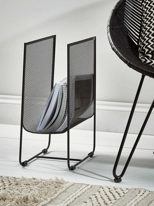 Iron Mesh Magazine Rack