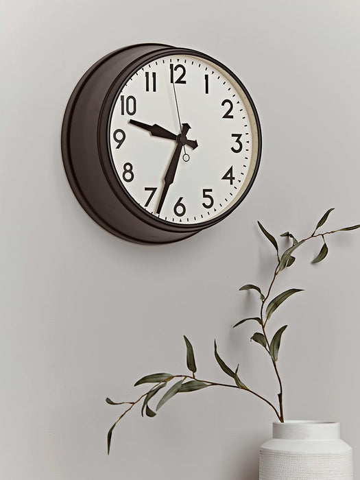 Black Metal Wall Clock