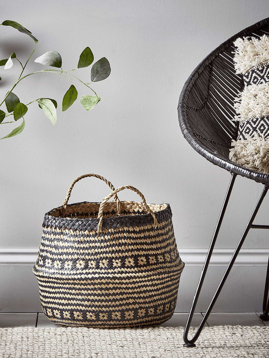 Monochrome Patterned Basket