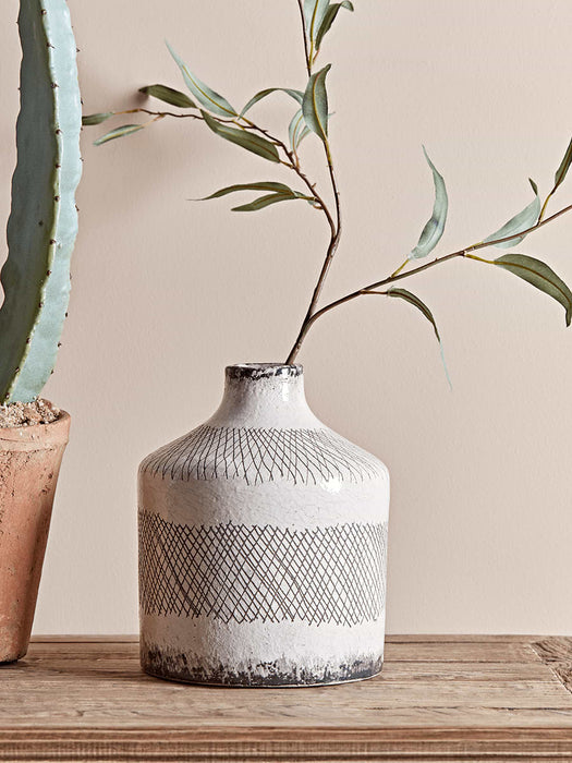 Monochrome Sgraffito Vase