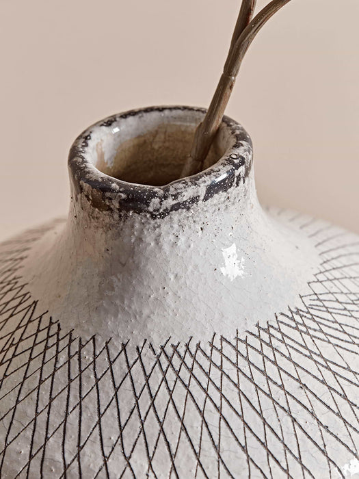 Monochrome Sgraffito Vase