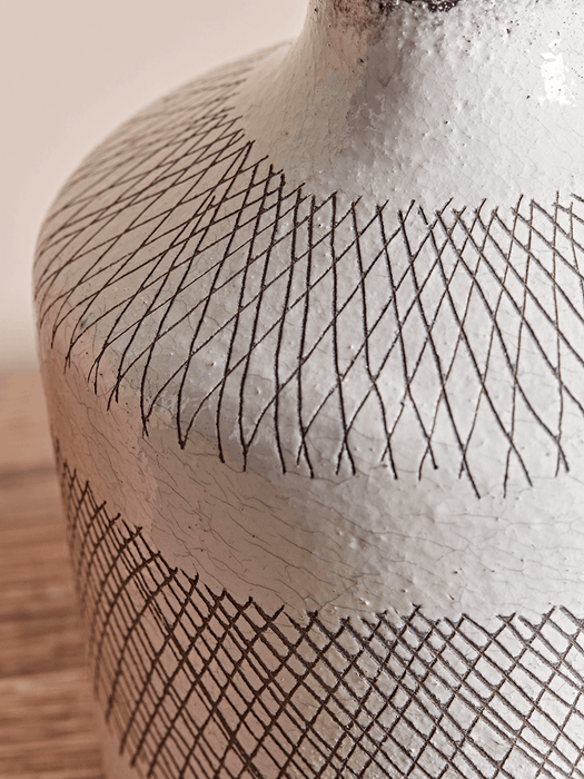 Monochrome Sgraffito Vase