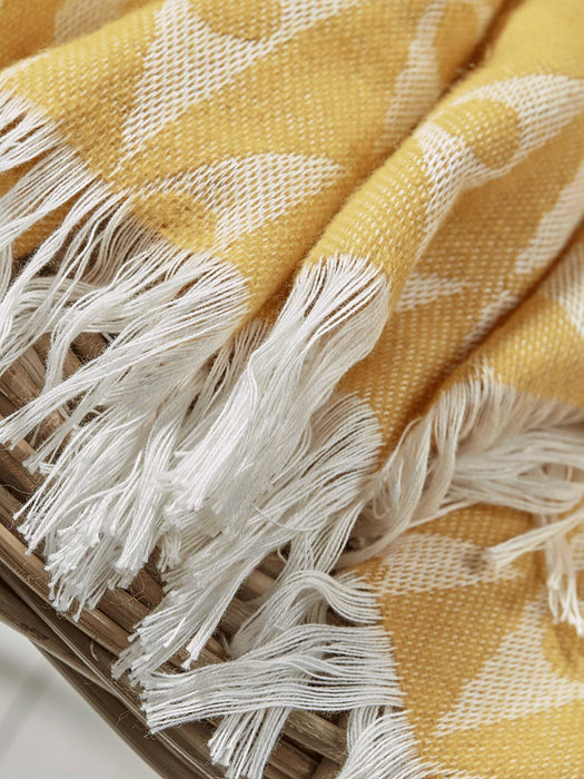Mustard Geometric Throw
