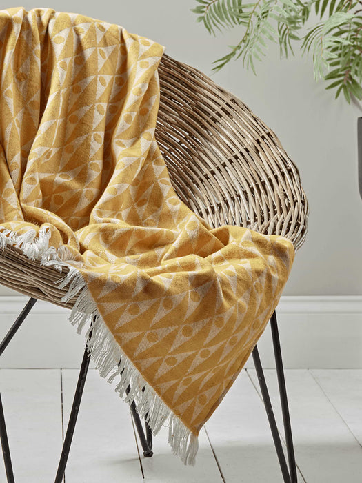 Mustard Geometric Throw