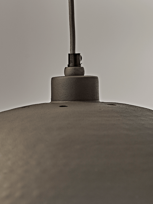 Oversized Grey & Gold Domed Pendant