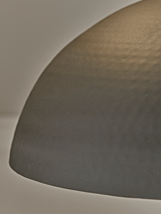 Oversized Grey & Gold Domed Pendant