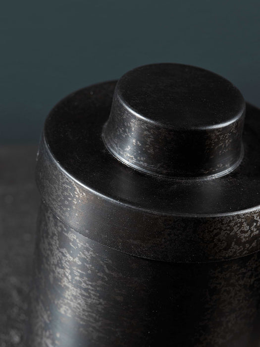 Oxidised Metal Trinket Pot - Round