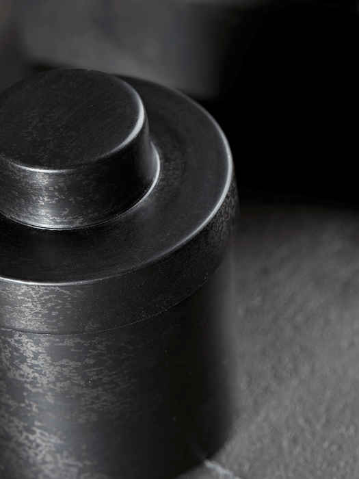 Oxidised Metal Trinket Pot - Round