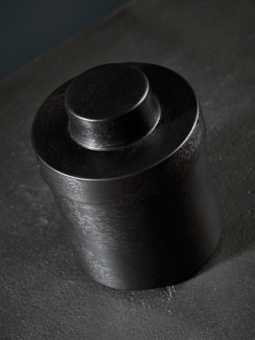 Oxidised Metal Trinket Pot - Round