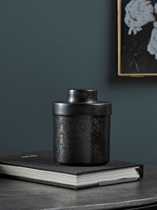Oxidised Metal Trinket Pot - Round
