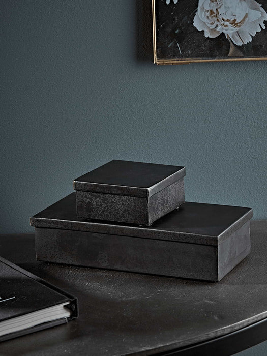 Oxidised Metal Trinket Pot - Large