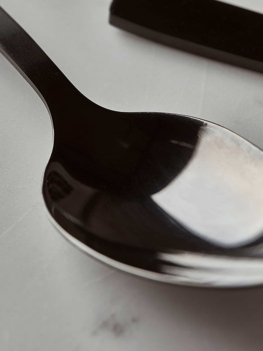 Polished Black Cutlery Set