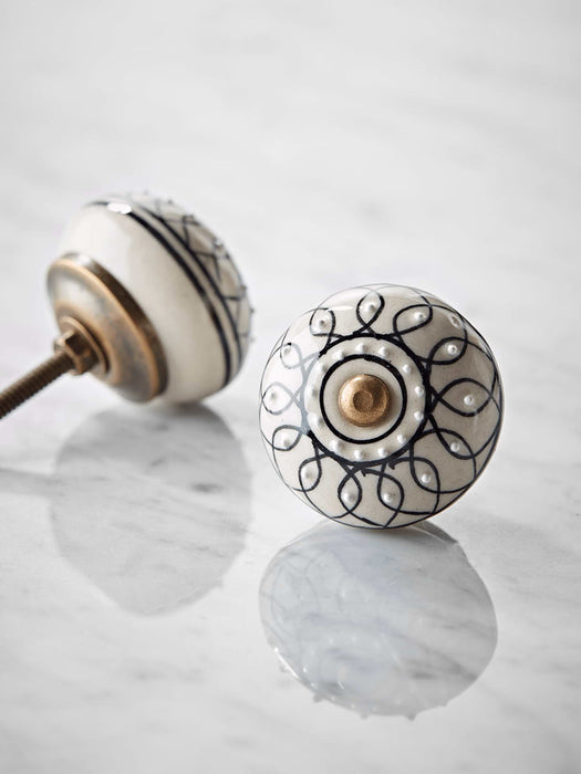 Hand Painted Porcelain Knob
