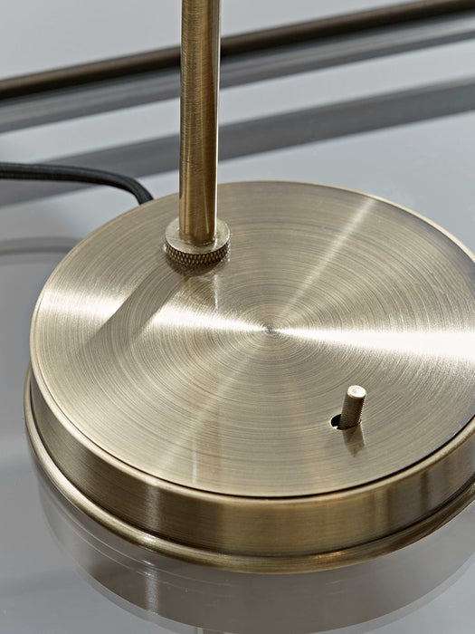 Domed Glass Desk Lamp - Brass