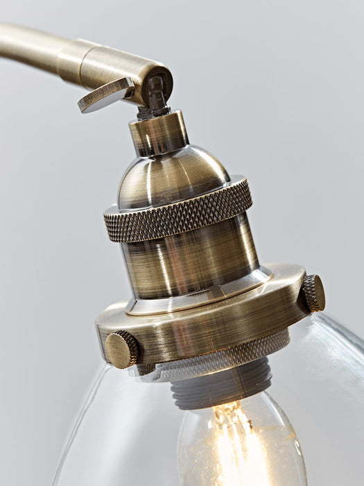 Domed Glass Desk Lamp - Brass