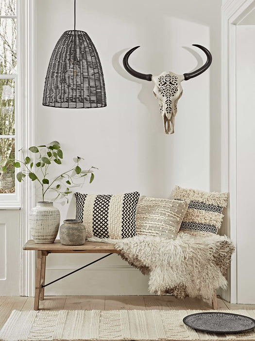 Black Rattan Pendant