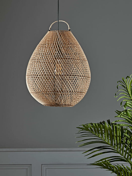Rattan Teardrop Pendant