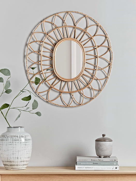 Rattan Looped Mirror