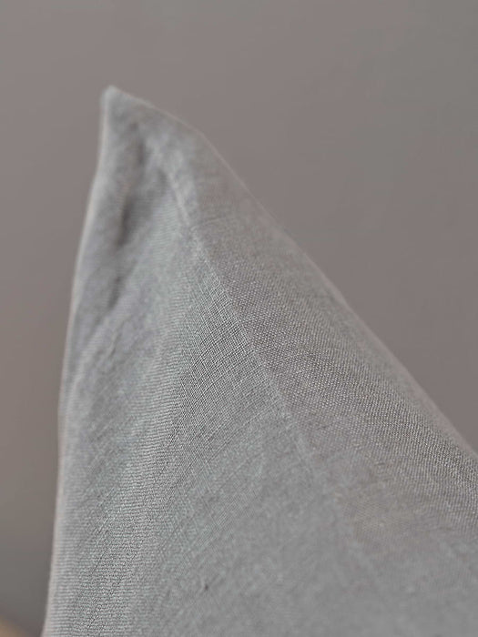 Washed Linen Rectangular Cushion - Smoke Grey