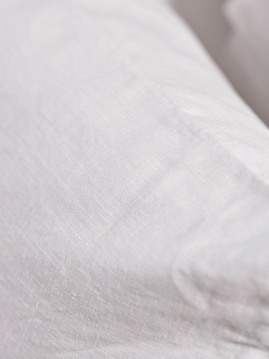 Washed Linen Rectangular Cushion - White