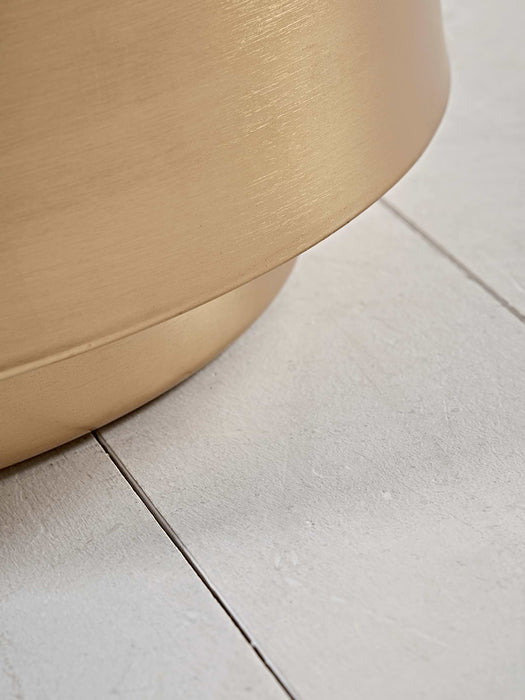 Round Brass Side Table