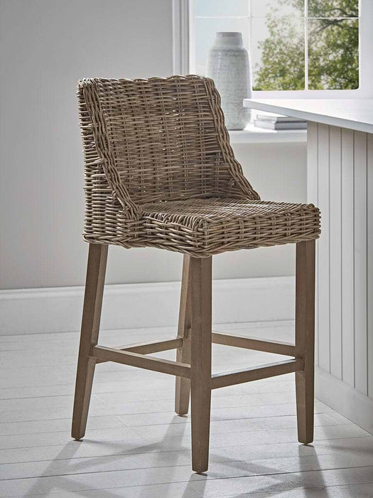 Round Rattan Counter Stool