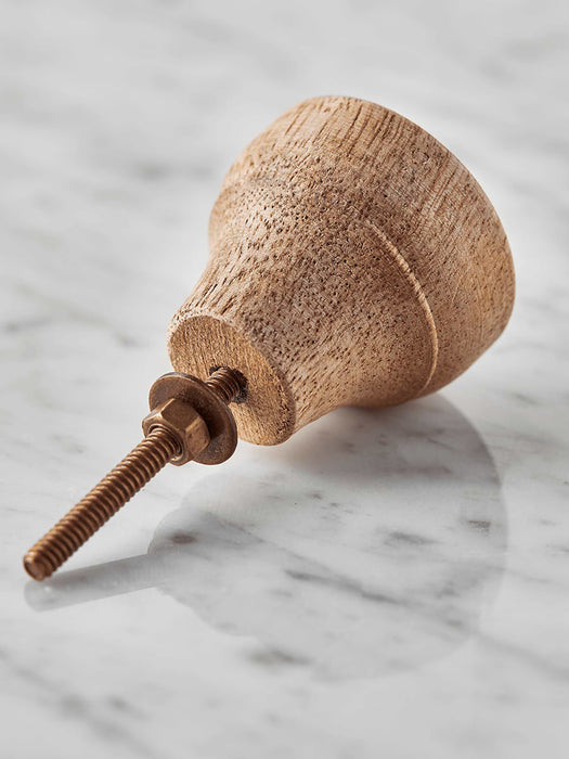 Round Wooden Knob - Soft Blush