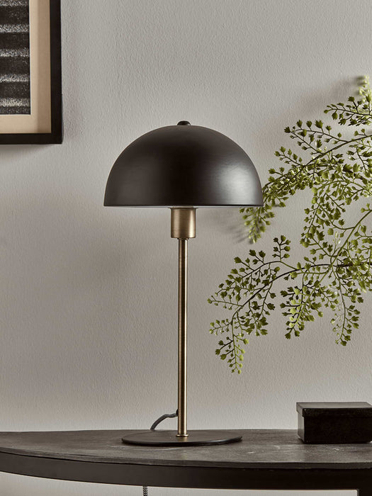 Black & Brass Rounded Desk Lamp
