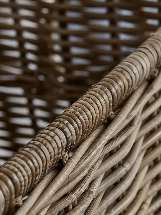 Round Rattan Storage Chest