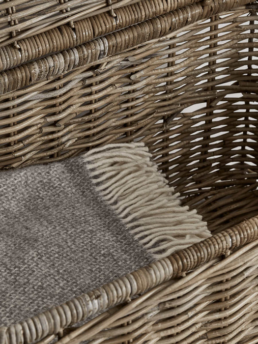 Round Rattan Storage Chest