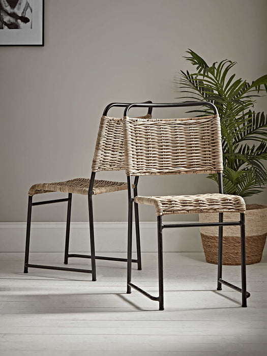 Round Rattan Stacking Chair