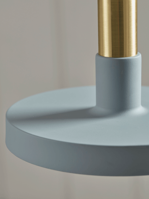 Metal Saucer Pendant - Light Grey