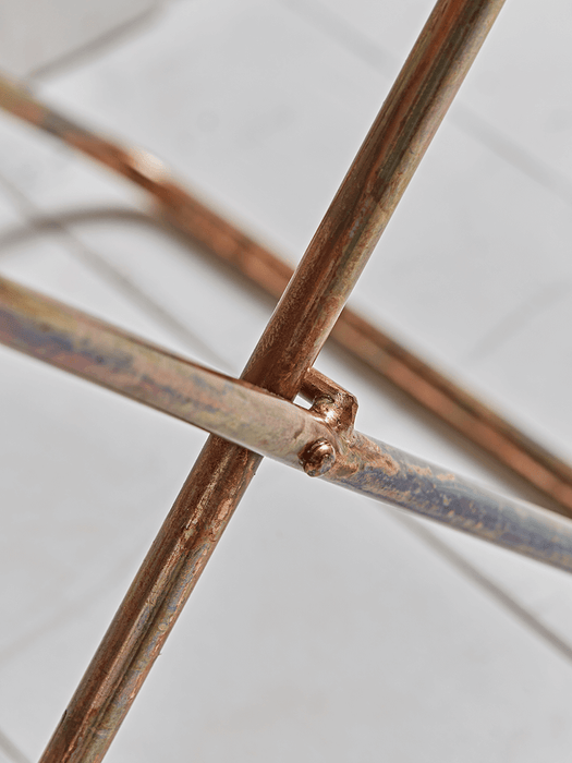 Leather Sling Stool - Tan