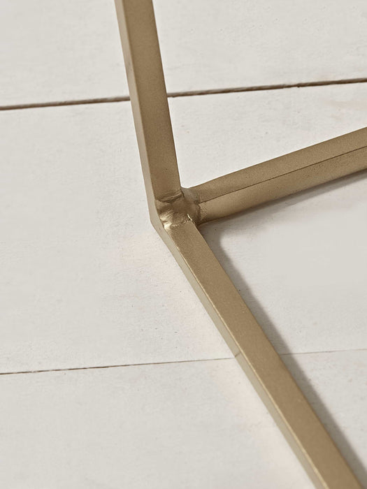 Smoked Glass & Brass Side Table
