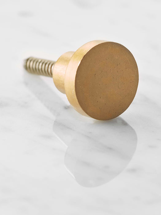 Small Round Hook - Raw Brass