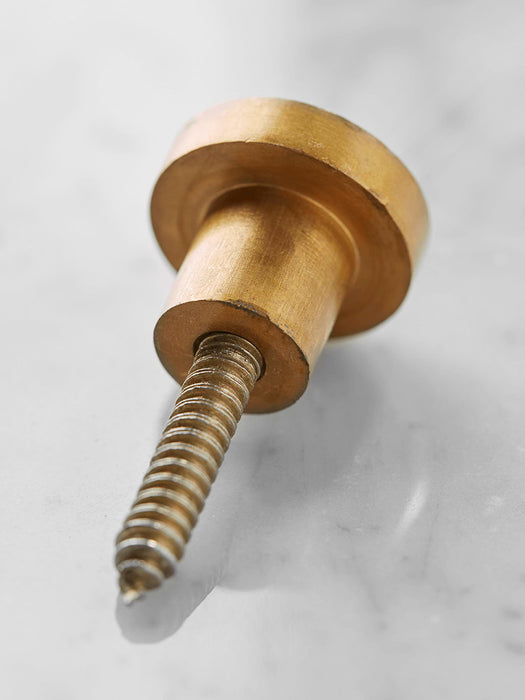 Small Round Hook - Raw Brass