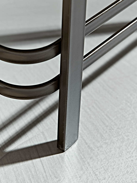 Square Glass Topped Side Table