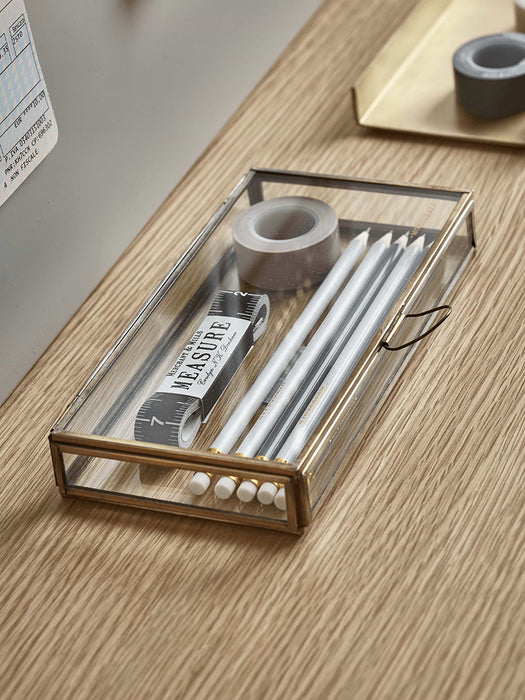 Brass & Glass Storage Box