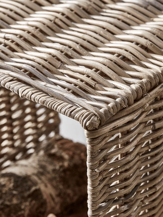 Round Rattan Tall Log Store