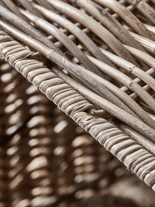 Round Rattan Tall Log Store