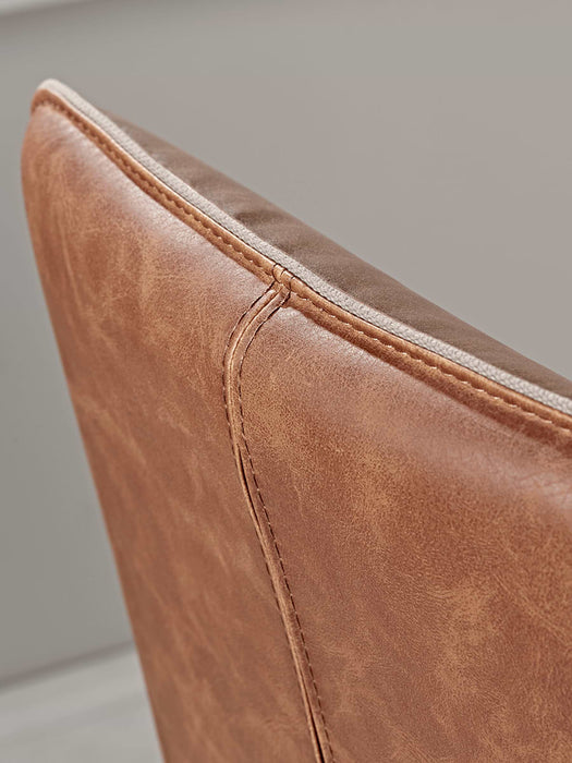 Two Alden Twist Counter Stools - Tan