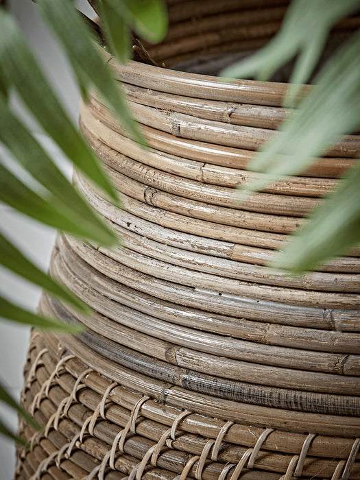 Tapered Round Rattan Planter