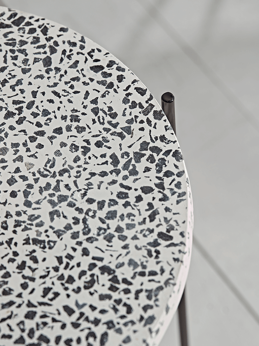 Monochrome Terrazzo Side Table