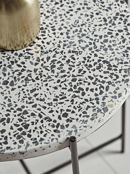 Monochrome Terrazzo Side Table