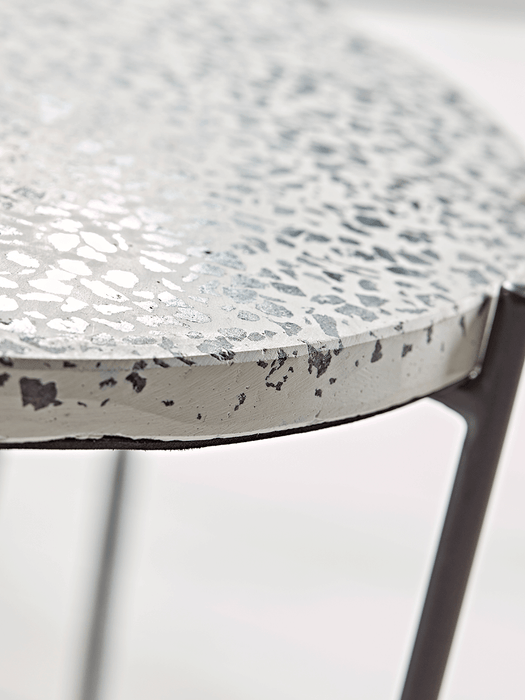 Monochrome Terrazzo Side Table