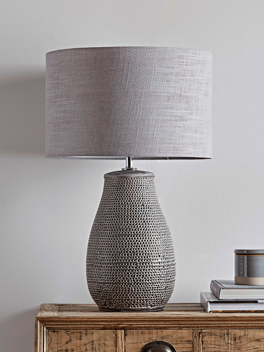 Textured Grey Lamp