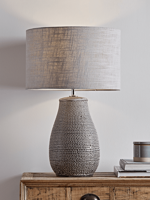 Textured Grey Lamp