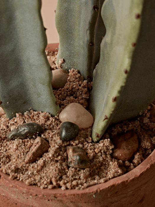 Faux Potted Totem Cactus