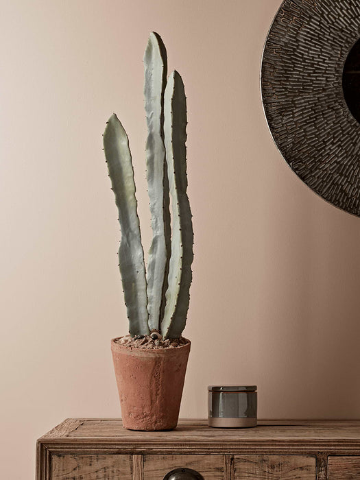 Faux Potted Totem Cactus