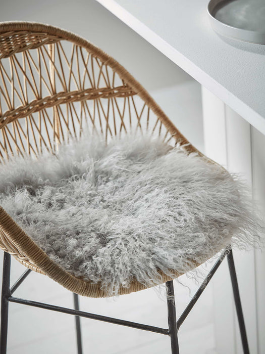 Tibetan Sheepskin Seat Pad - Soft Grey